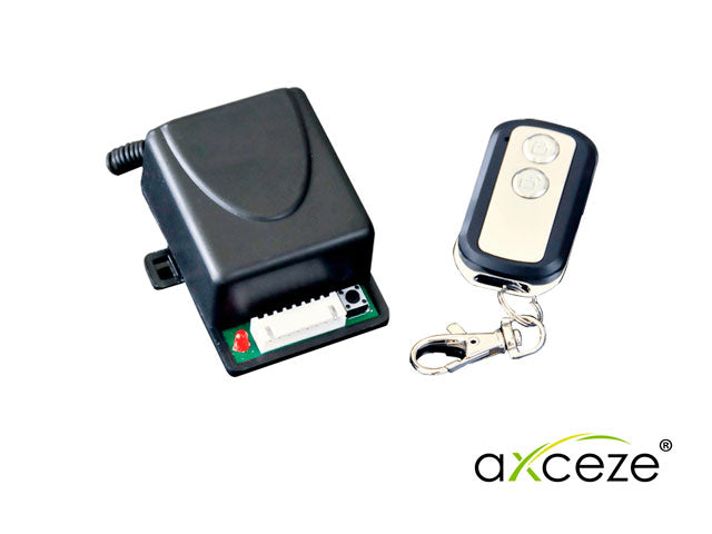 AXCEZE Receptor Inalámbrico AX-REC12, 433.92MHz, Soporta 29 Controles, Salida de Sirena
