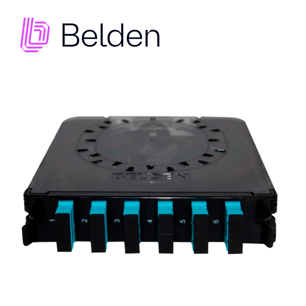 Belden Cassette FC3X06SDFS, 6 Adaptadores SC, 12 Hilos OM3, Multimodo