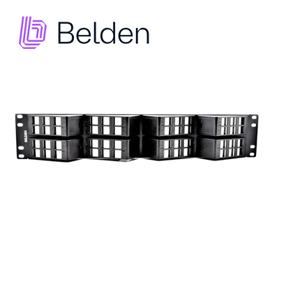 Belden Patch Panel AX103249, 48 Puertos, 2U, Cat6/Cat6A, Negro