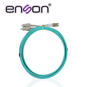 Enson Jumper De Fibra Óptica ENS-JUMPLCSC, Multimodo OM3 50/125 Micras, 3 Metros, Conectores LC Duplex