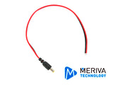 Meriva Technology PIGTAIL C-MACHO conector 2.1 x 5.5 mm DC Power Negro, Rojo
