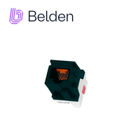 Belden Conector Modular Jack CAT6A RJ45 AX102283, Interior, Negro, 10 Gbps
