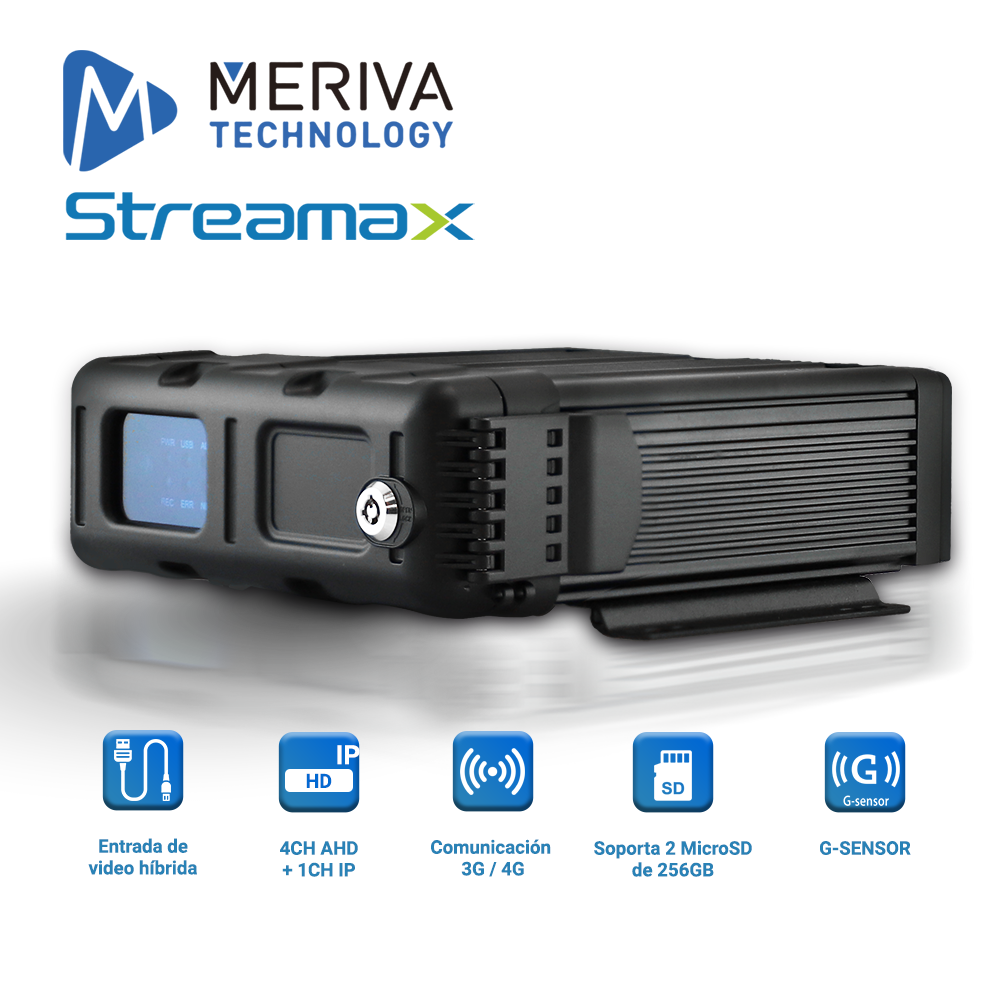 Meriva Technology DVR MM1N-G4 4CH AHD, 1080P, Módulo GPS, 3G/4G