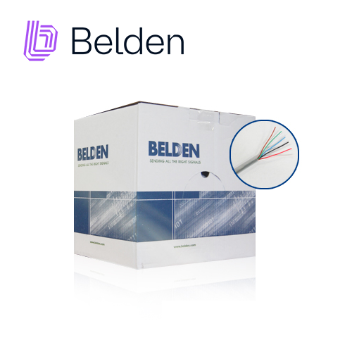 Belden Cable de Seguridad y Sonido 5504UE 0081000, 6 Conductores, 22 AWG, 1,000 Pies