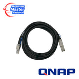 QNAP CAB-SAS30M-8644-8088 cable Serial Attached SCSI (SAS) 1 m Negro, Metálico, SFF-8644, SFF-8644, Derecho
