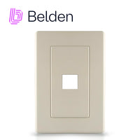 Belden Placa De Pared A0405255 1 Puerto MDVO, Color Gris