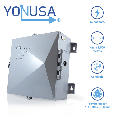 YONUSA Energizador Cerca Electrificada EY NG 12000 1, 12000V, Cubre 500m