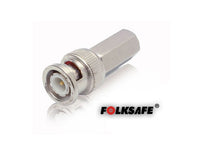 FOLKSAFE Conector RG59 Enroscar BNC Macho 13.9x24.8 mm, Sin Herramienta