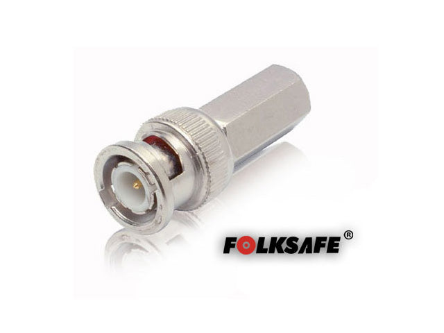 FOLKSAFE Conector RG59 Enroscar BNC Macho 13.9x24.8 mm, Sin Herramienta