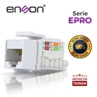 Enson Conector Modular Jack RJ45 EPRO-TLJACK6-WH, Cat6, Vertical, Blanco