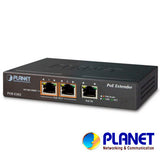 PLANET POE-E202 ampliador de red Transmisor y receptor de red Negro 10, 100, 1000 Mbit/s