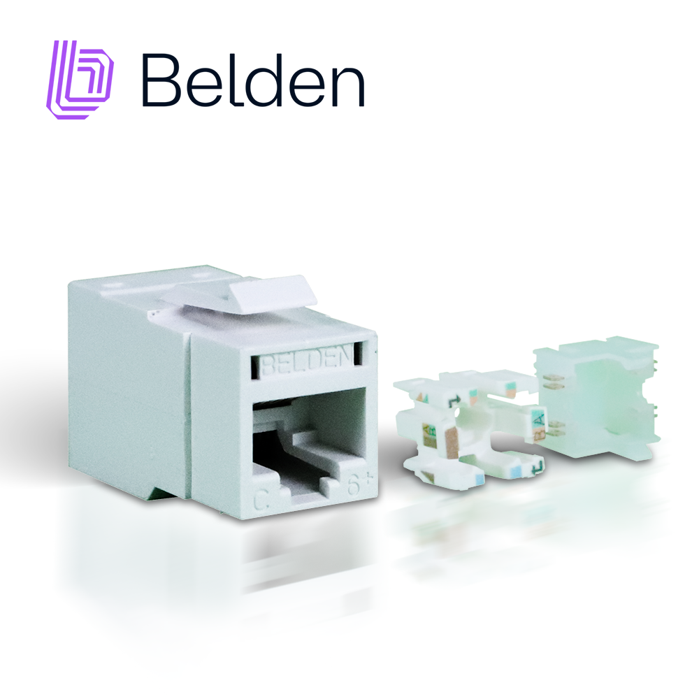 Belden Conector Modular Jack CAT6+ RJ45 RV6MJKUEW-S1, Interior, Blanco