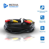Meriva Technology MVA-HDCB20 cable coaxial 20 m BNC + DC Negro
