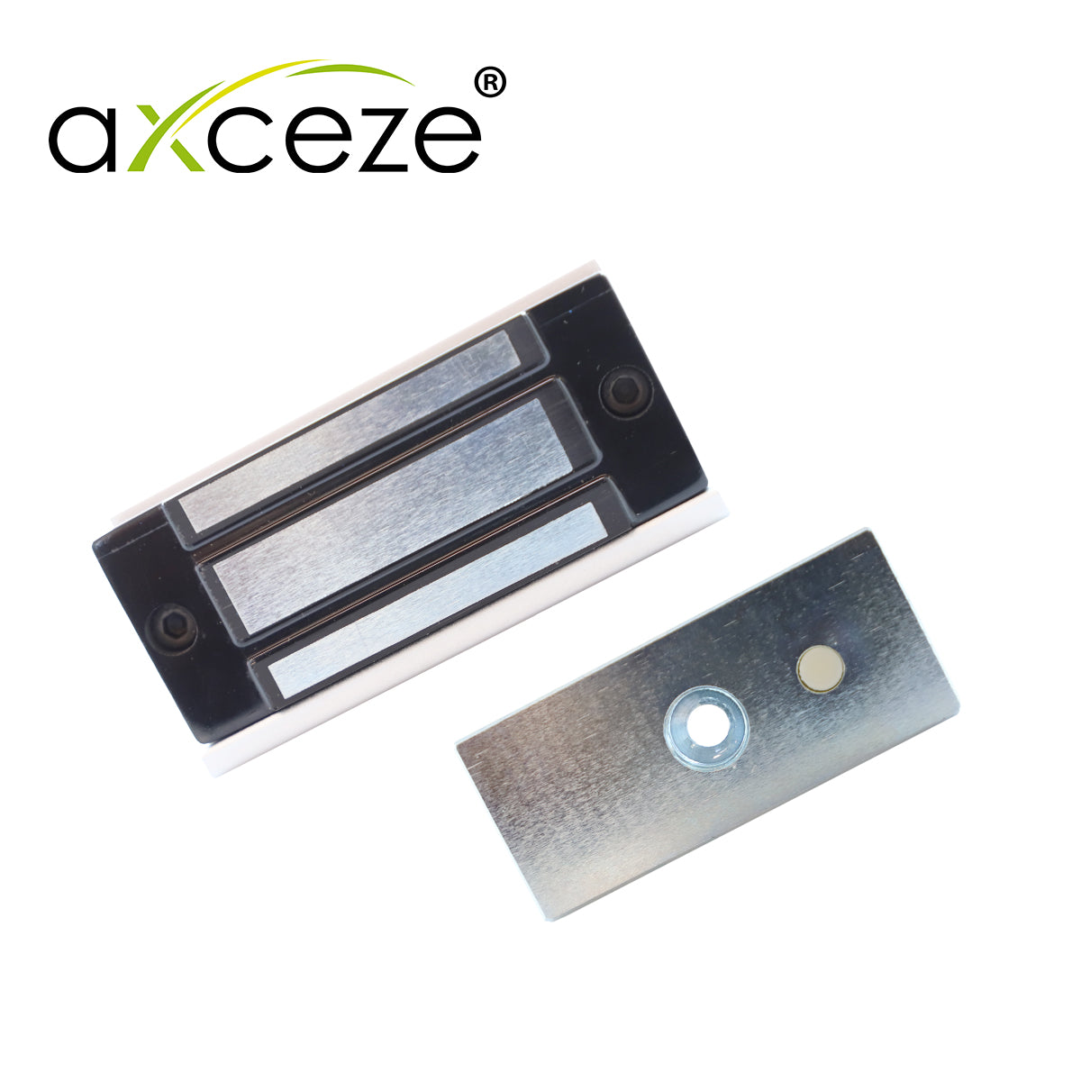 AXCEZE Chapa Magnética AX-M120, Fuerza de Sujeción 120 lbs, Dimensiones 80x39.5x24.5 mm