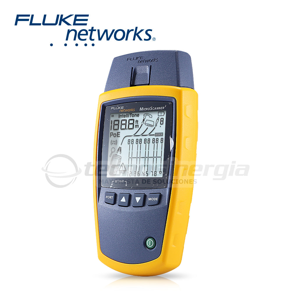 Fluke Networks Tester de Red MS2-100, Pantalla LCD, Prueba de Longitud, Conectividad PoE