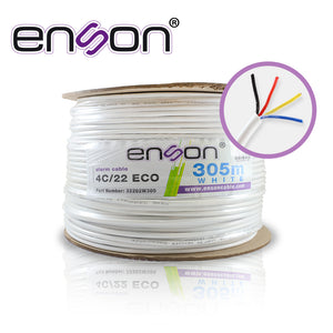 Enson Cable de Alarma ALARMA 32202W305 4C/22 AWG, 305 Metros, PVC