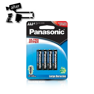 Alter Batería Zinc Carbon AAA 1.5V, Paquete de 4 Unidades, Ideal para Controles Remotos