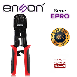 Enson EPRO-PLUGTOOL, Pinza Ponchadora RJ45/RJ11, Guillotina Integrada, Diseño Eficiente