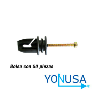 Yonusa AIS03 accesorio o pieza para cerca eléctrica Aislador Negro Policarbonato (PC) 50 pieza(s)