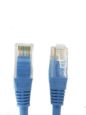Cable Patch Cord UTP 1m CAT 6 Azul - Velocidad 1Gbps - Conductor Cobre