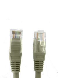 Cable Patch Cord UTP 1m CAT 6 Gris - Velocidad 1Gbps, Conductor Cobre, Conector RJ45