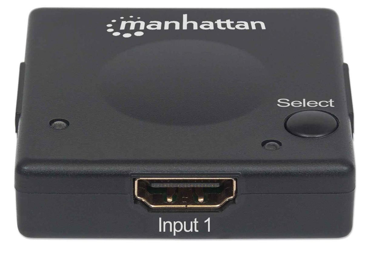 Switch Manhattan Hdmi 1080P 2 Puertos Conmutación Automática Y Manual Color Negro - 207911 FullOffice.com