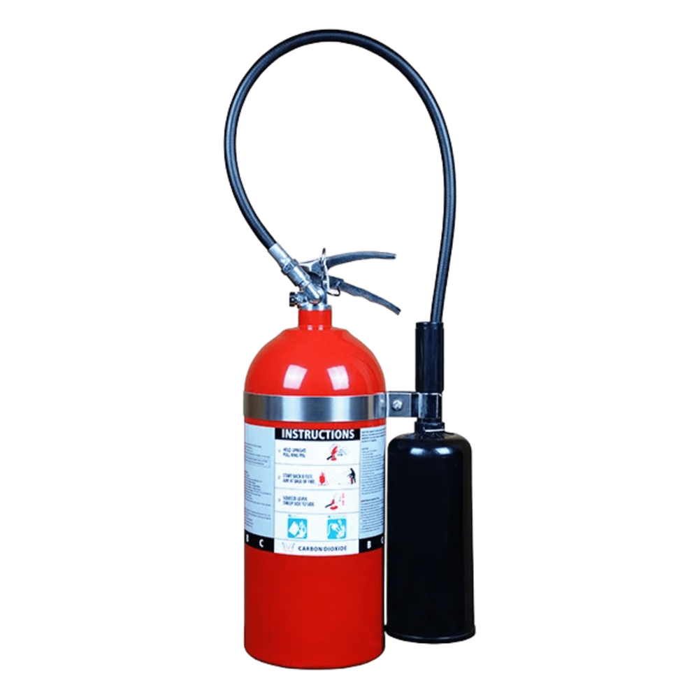 CO10LB - Extintor de CO2 / 10 lb (4.54 kg) / Clase B y C / Descarga 10 s / Alcance 1.2-2.4 m (3.9-7.9 ft) / UL Listado / USCG Aprobado