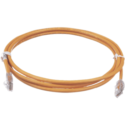 UTPSP1ORY - Cable de Parcheo UTP Cat6 / 24 AWG / 1 Pie (0.3 m) / Clasificación CM / 2500 Ciclos / 50 µm Oro