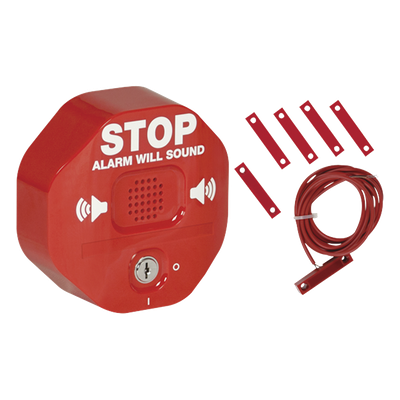 STI-6402 - Alarma de Puerta Multifunción / Sirena 95/105 dB / Puertas Dobles / Batería 9V Alcalina / Señal Visual Disuasoria