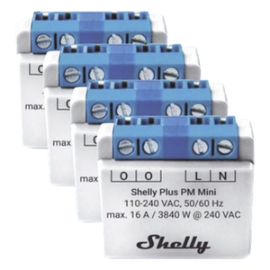 SHELLYPLUSPMMINIK4 - Medidor de Potencia Wi-Fi / 1 Canal / 16 A / 2.4 GHz / Ultra Compacto / Sin Hub / 10 m a 30 m (32.8 ft a 98.4 ft) Alcance