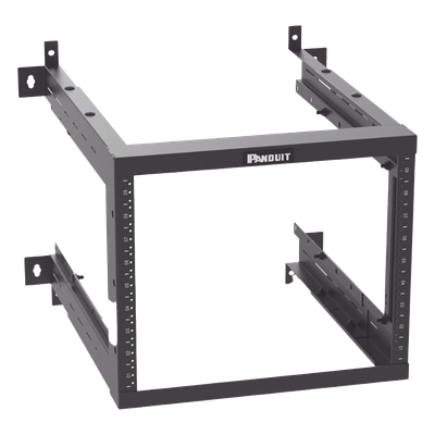 AWMR9 - Rack de Montaje en Pared / 19in / Profundidad Ajustable 18-25 in / 9 UR / Rieles Roscados #12-24 / Acero con Recubrimiento en Polvo