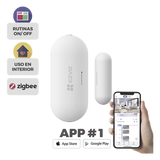CS-T2C - Sensor de Contacto Magnético Inalámbrico / Zigbee / Separación de Alarma 25 mm ± 5 mm / Autonomía 3 Años / Uso Interior / 53.5 x 22.5 x 13.5 mm