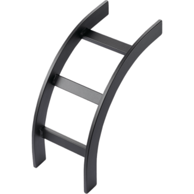 LIB18BLK - Escalerilla Curva Vertical Interior / 18 in de Ancho / Acero Tubular / Bajada / Color Negro