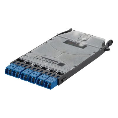 FHS9N-12-10N - Cassette de Fibra Óptica / 6 Puertos LC Duplex / 12 Fibras Monomodo OS2 / Empalme por Fusión / 500 Ciclos de Conexión / 0.35 dB Pérdida de Inserción