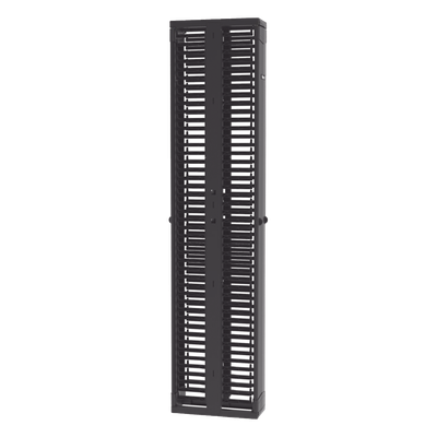 PR2VD08 - Organizador de Cables Vertical / Doble Frente y Posterior / 45 Unidades / 8 in de Ancho / Acero y ABS / Push-to-Close