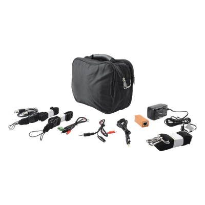 TPTURBOACC - Kit de Accesorios para Probador de Video / Maleta y Cinturón / Cable BNC 30 cm / Fuente 12VDC 2A / Soporte RS485 / Puntas Multímetro / Audio 3.5mm