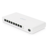 UISP-S - Switch PoE Pasivo / 8 Puertos GbE / 1 Puerto SFP / 110 W (27 V) / 30 W por Puerto / Aislamiento de Puertos / DHCP Snooping