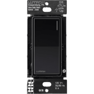 RRST8ANSBL - Interruptor Inteligente On/Off / 8 A Iluminación / 5.8 A Motor / Neutro Requerido / LED Ajustable / RadioRA 3 / Negro