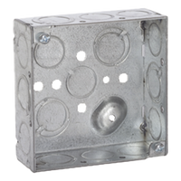 HUB189 - Caja Cuadrada Eléctrica / Acero Galvanizado / 21 in³ / 10 Entradas 1/2" y 6 TKO 1/2"-3/4" / Montaje Muro Resistente al Fuego 2 Horas