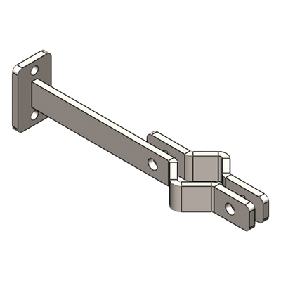SHPRP - Herraje Lateral para Mástil / Acero A36 Galvanizado / 25 cm / Tubo 34-51 mm / Tornillería 5/16