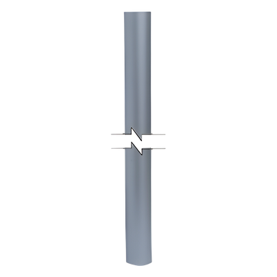 MTG-03 - Mástil de aluminio / 2 pulgadas cal. 18 / 3 m (9.84 ft) / Cilíndrico hueco / Resistente a vientos fuertes