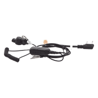 SPM-1301 - Micrófono de Solapa con Audífono Discreto / Tubo Acústico Intercambiable / Cable Reforzado Poliuretano / PTT Integrado / Compatible Kenwood Serie G