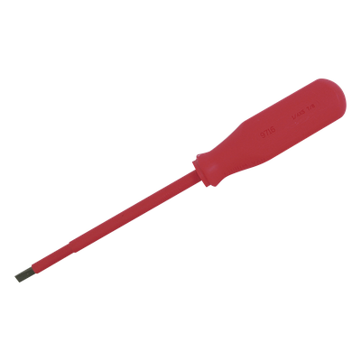 SYS-9716 - Destornillador aislado 1000V / Punta plana / Barra 1/4' / Longitud 5-7/8' (0.18m)