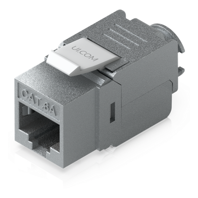 UACC-KEYSTONE-JACK-C6A - Keystone Jack / Cat6A / Terminación Toolless / Snap-In / 12 Piezas / 23-26 AWG