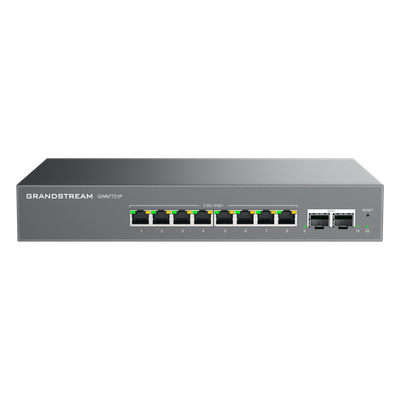 GRANDSTREAM GWN7721P, Switch Administrable Capa 2-lite, 8 puertos 2.5GEth, 8xPoE / at, 130w, 2