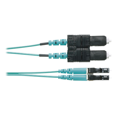 FZ2ERLNSNSNM003 - Jumper de Fibra Óptica / Multimodo OM4 50/125 / LC-SC Duplex / OFNR Riser / Aqua / 3 m (9.84 ft)