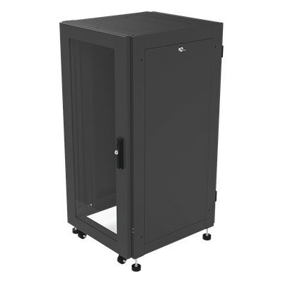 LP-6060-24U-R2 - Gabinete de Piso 19in / 24UR / 600 mm Profundidad / Carga 532 kg / Puerta con Cristal Templado / Cierre 3 Puntos
