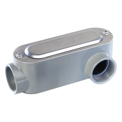 OLL-0079C - Caja de Conexión Ovalada / Rosca NPT 1 1/2" (38.1 mm) / Tipo LL / Aluminio Diecast / Hermética / UL y CSA