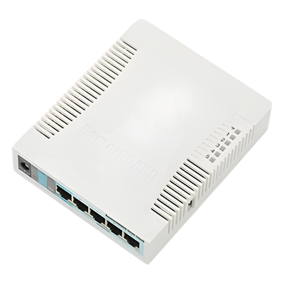 RB951G-2HND - RouterBoard, 5 Puertos Gigabit Ethernet, 1 Puerto USB, WiFi 2.4 GHz 802.11b/g/n, Antena de 2.5 dbi hasta 1W de potencia