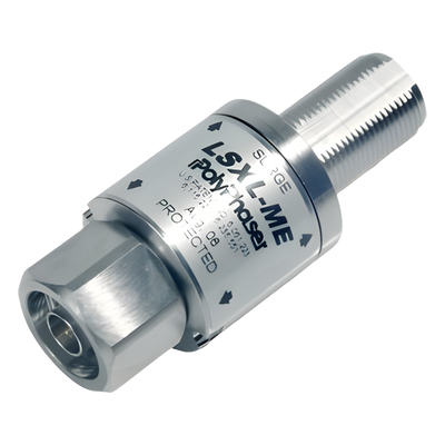 LSXL-ME - Protector Coaxial RF / 1.8-3.8 GHz + 4.2-6.0 GHz / N Macho-Hembra / Bloqueo DC / IP65 / 10W